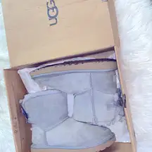 UGG Mini Bailey Bow Swirl Grey Boots