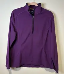 lands end fleece quarter zip sweatshirt size large women’s
