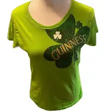 Lime Green Logo Short Sleeve Round Neck T-Shirt Shamrock Woman’s Large