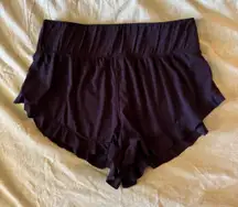 Black Free People Ruffle Hem shorts