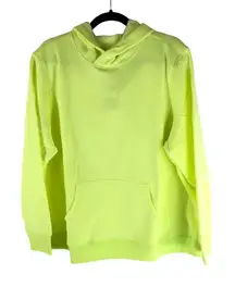 Ideology Womens Pullover Hoodie Pockets Fleece Lined Neon Yellow 2X