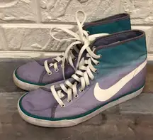 Nike‎ Mid-Blazer Primo Court Cyan/Purple 631636-300 Shoes Canvas Womens Sz 7