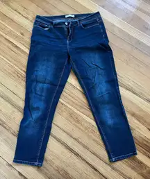 J.Jill Authentic Fit Slim Leg Dark Wash Jeans Cropped Size 10