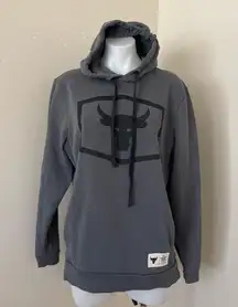 Under Armour Men’s Project Rock Gray Pullover Hoodie, Small