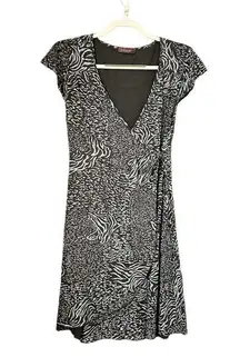 Fresh Produce Animal Print Wrap Dress Size M