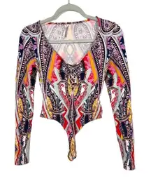 Free‎ people boho colorful bodysuit