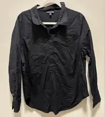 Universal Standard Black Button Down Shirt Size S (14-16)