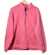 Maurices Coral/Pink Quilted Front Pockets Relaxed Fit 1/4 Zip Jacket Women’s XL