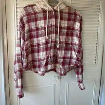 AE Cropped Hooded Flannel