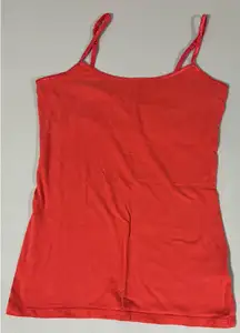 SO Red-Orange ‘Favorite Cami’ Shelf-Bra Camisole Tank Top Shirt Size M ❤️🧡✨