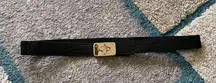 Express Black Toggle Waist Belt XS/S Gold Pushlock