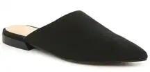 Com & Sens Women's Carlita Mule Slip-On Flats – Size 9.5M – Black Pointed Toe