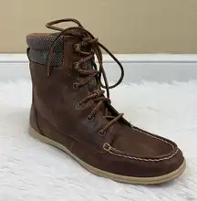 Sperry Top-Sider Women's Bayfish Leather Lace Up Waterproof Boots Size 8