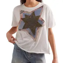 FREE PEOPLE x TRICIA FIX Vintage Star Tee Size M New w/ Tag MSRP $128 SOO