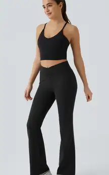 04H3.- High Waisted Crossover Flare Yoga Leggings