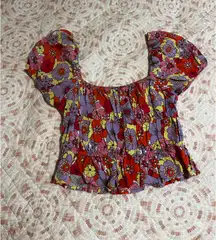flowery crop top 