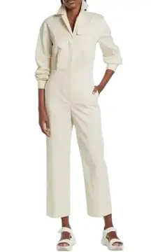 Theory Jumpsuit / Light‎ Tan Utility Long Sleeve Lightweight One Piece 8 - $420
