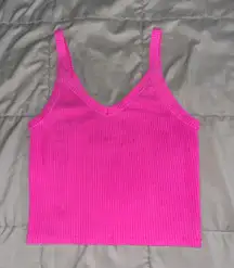 Cropped Pink Tank Top