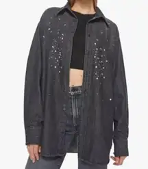 MOTHER The Extra Roomie Frenchie Jewel Thief Shirt Size L