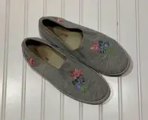 AE gray floral slip on sneakers