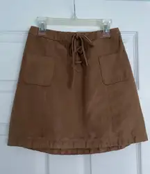 Cute Brown Suede Skirt