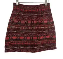 Eva Franco A Line Mini Skirt Patterned Size 2 New