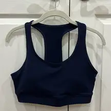 GapFit T-back Sports Bra Womens Navy Blue Size Large