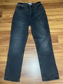 Abercrombie & Fitch The 90's Straight Ultra High Rise Size 26/2s Black Washed