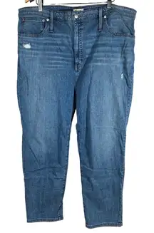 Madewell Blue‎ Classic Straight Blue Cotton Stretch Jeans M3004 Womens 36