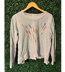 Wilt Grey Heather Long Sleeve French Terry Sweatshirt Sz Medium