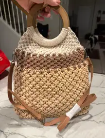 Macrame Knit Bucket Bag