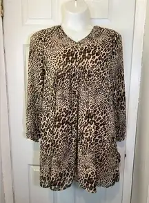 Time and tru cheetah print dress size M