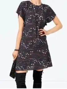 Cabi Muse Floral Dress Size S Fall 201 3828 Ruffle Gray Pink Shift Boho …