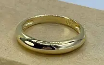 14K vermeil 1/4” wide dome ring  size 8.