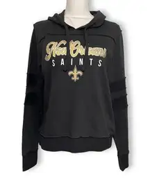 NWOT Black Gray New Orleans Saints Hoodie Hooded Sweatshirt Sweater Pullover New