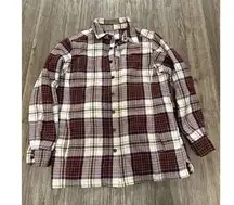 Duluth Trading Shacket Womens S Plaid Flapjack Flannel Shirt Jacket Thermal Line