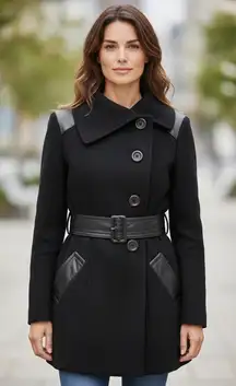 Mackage wool leather coat