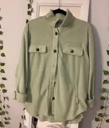 Button Up Fleece Sweater Jacket