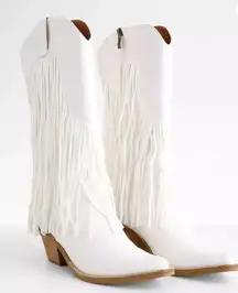 white cowboy boot