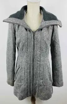 Kensie Extra Small Tweed Wool Blend Winter Coat Excellent Condition