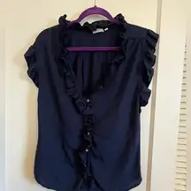 Dylan ruffled linen shirt