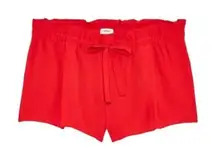 Aritzia Wilfred Montrouge Flowy Crepe Shorts Red Size Large‎