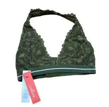 Colsie Women's Lace Olive Green Lace Halter Bralette - XS - NWT
