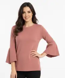 Very J small dusty rose bell sleeves light sweater