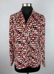 Jones Wear Geometric Abstract Button Down Shirt 4