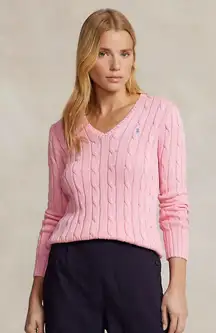 Pink Cable-knit Sweater