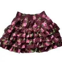 Abercrombie and Fitch Floral Ruffle Skirt. Size XS. NWT.