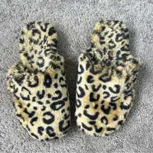 Vionic Gemma Leopard Plush Clog Slippers Orthotic Adjustable Fit Women's Size 10