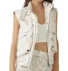 Free people off the grid ivory floral vest size large