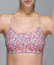 Lululemon Flow Y Bra IV Prism Petal Multi